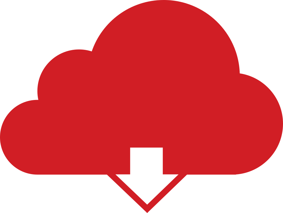 Cloud with arrow indicating download